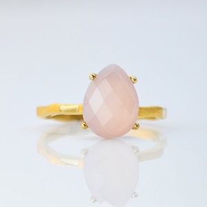 Pink Chalcedony Ring - October Birthstone